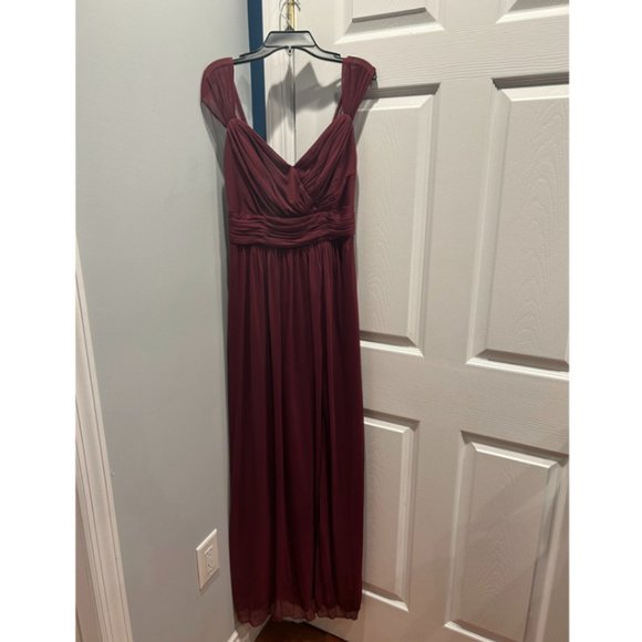 Maroon Wedding Guest Dress - Picture 4 of 5